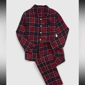 Gap Kids Recycled Plaid PJ Set – Red Mixed Plaid (Size 3)